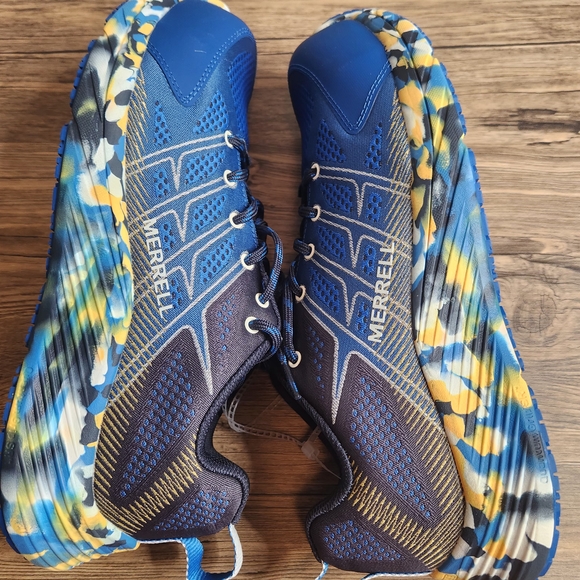 Merrell Men's Moab Flight Carbon Fiber Work Shoes. Blue-Jacquard Upper Size 8.5. - Picture 8 of 12